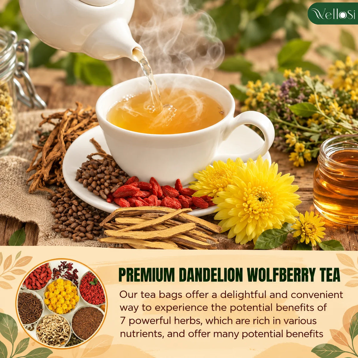 Wellosi Liver & Kidney Detox Herbal Health Tea